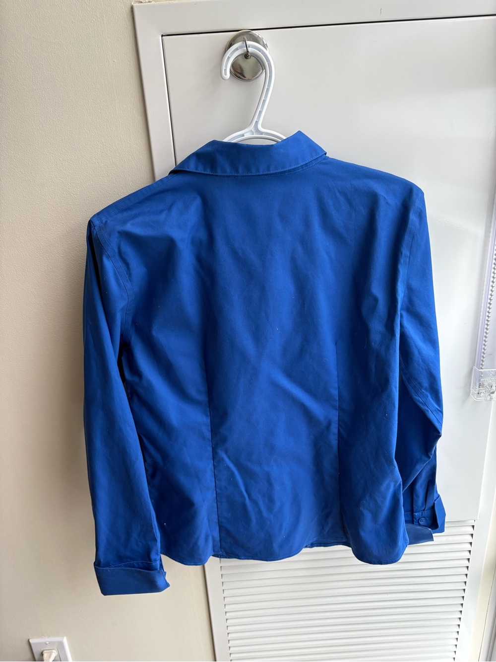 Calvin Klein Women's Cobalt Blue Button-Down Shirt - Picture 4 of 5